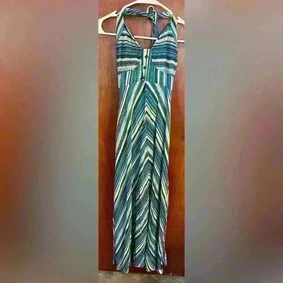 VINTAGE Jody T California Halter Maxi Dress size 9 - Picture 1 of 7